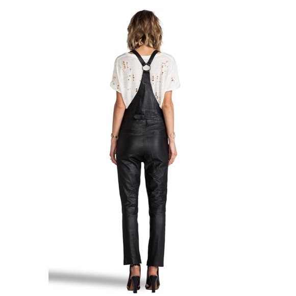 Revolve Leather Overalls Artist Painted - Picture 6 of 6